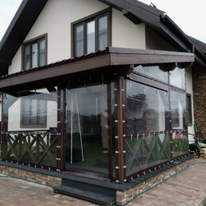 Мягкие окна цвет канта: коричневый (венге)